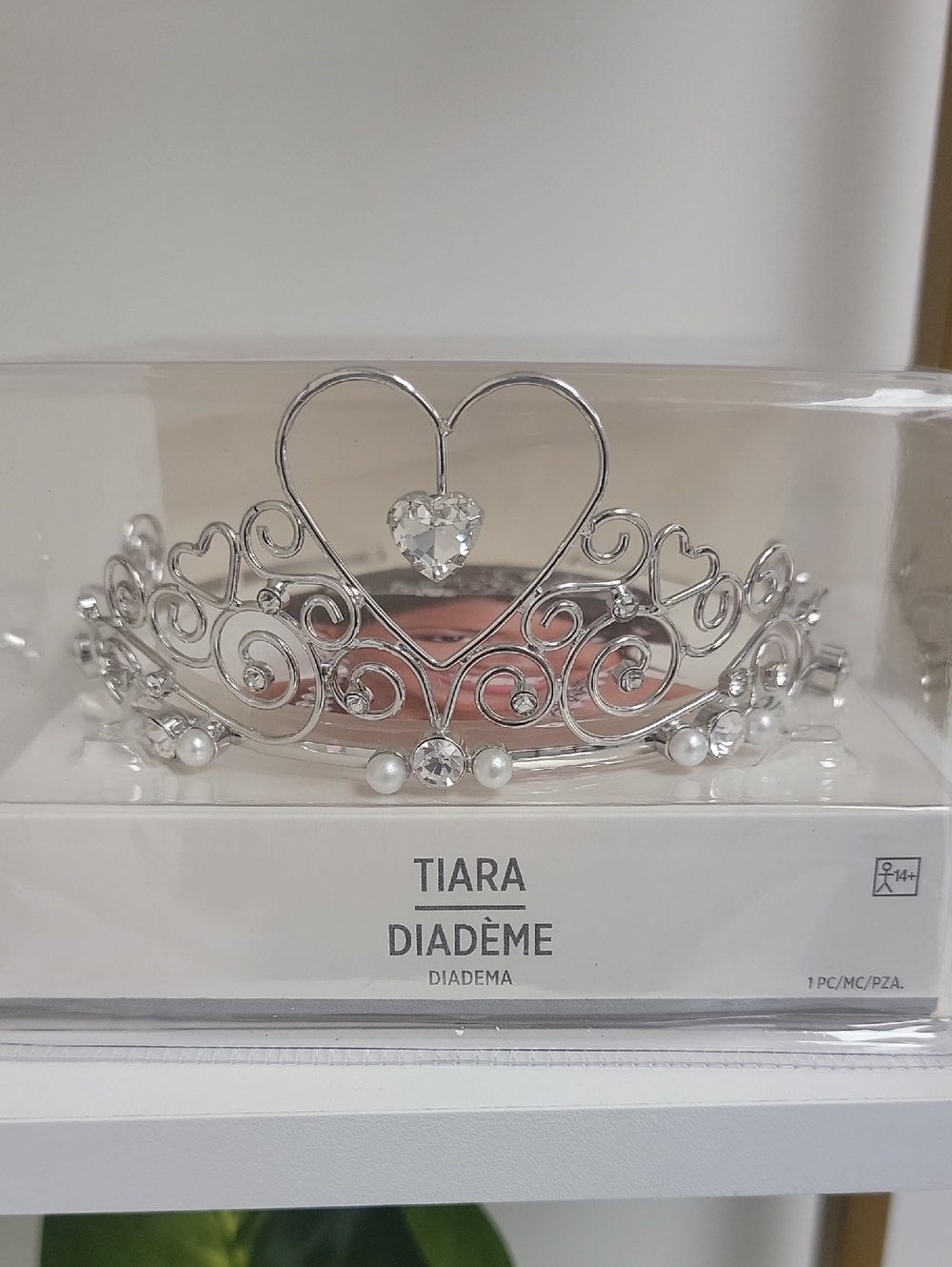 Silver Heart Tiara Hair Accessory